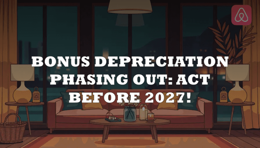 Bonus Depreciation Is Phasing Out: What Airbnb Investors Must Do Before 2027