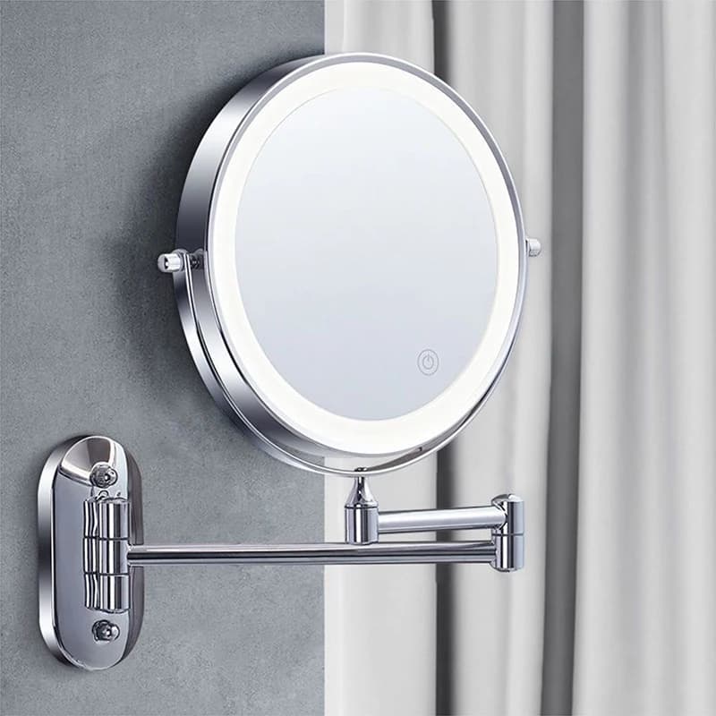 Magnifying Makeup Mirror for Airbnb Bathroom | USB, 3-10x, Lighted view 2
