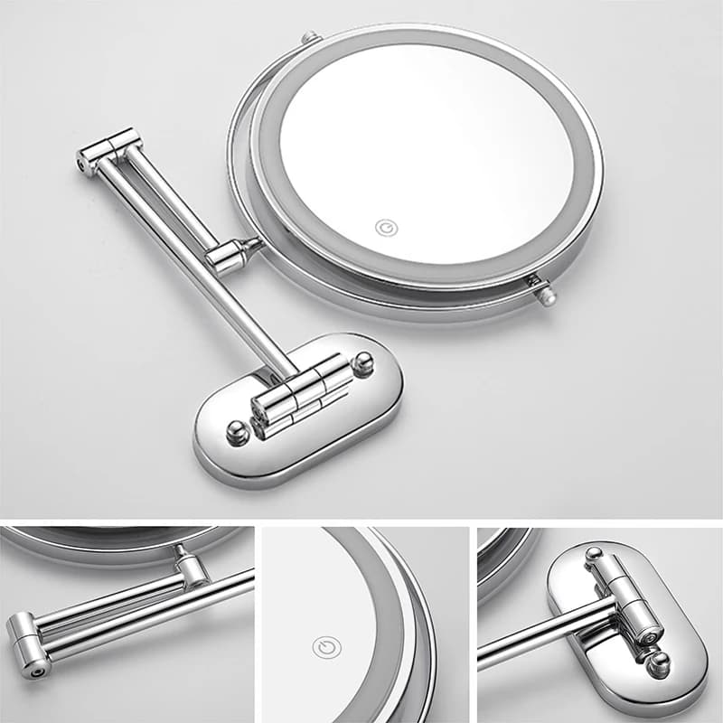 Magnifying Makeup Mirror for Airbnb Bathroom | USB, 3-10x, Lighted view 5