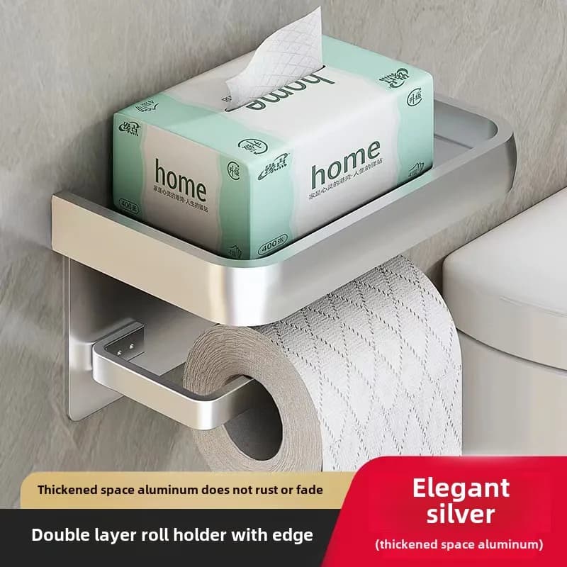 Black Gold Toilet Paper Holder for Airbnb Bathroom Decor view 5