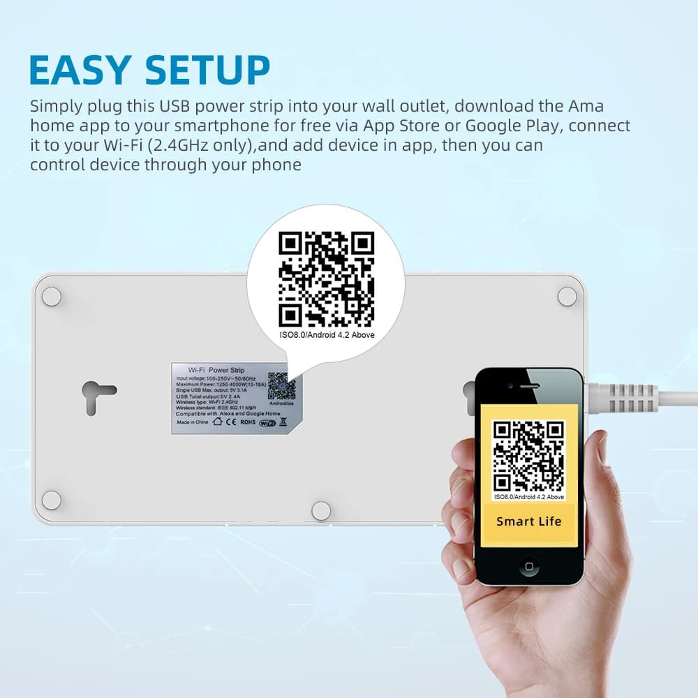 Smart Wifi Power Strip for Airbnb Smart Home & STR Tech Needs view 3