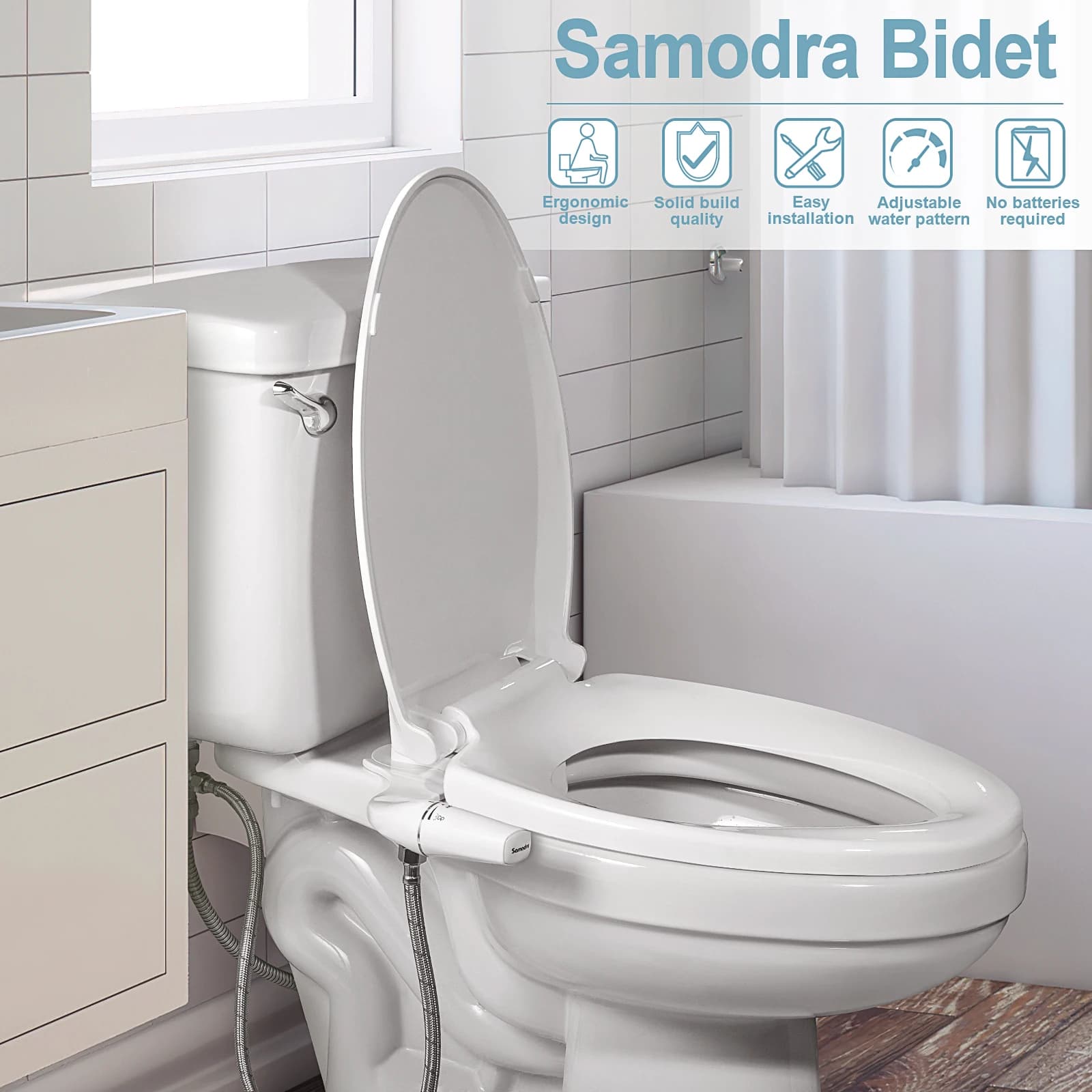 Ultra-Slim Bidet Attachment for Airbnb Bathroom Upgrades view 2