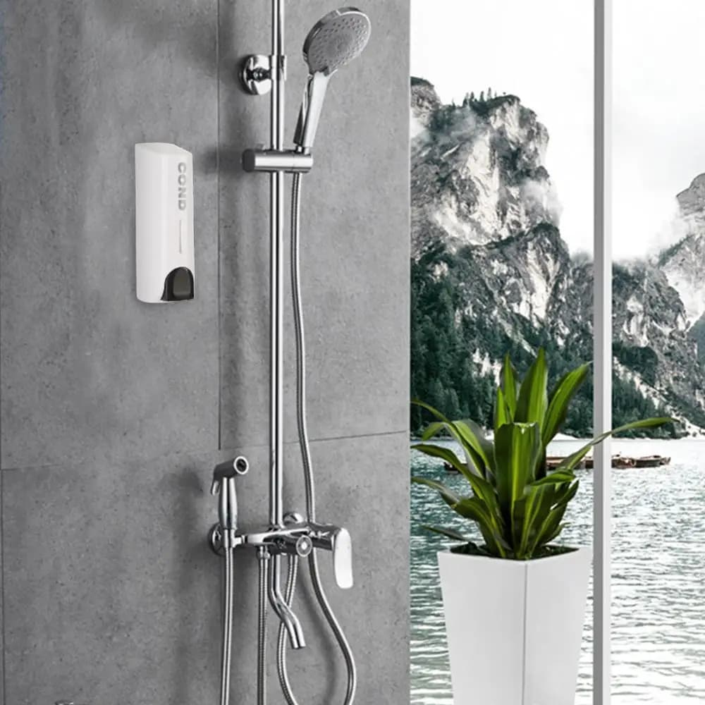 Wall-Mount Soap Dispenser for Airbnb Bathroom | 350ml, 1-3 Chambers view 4