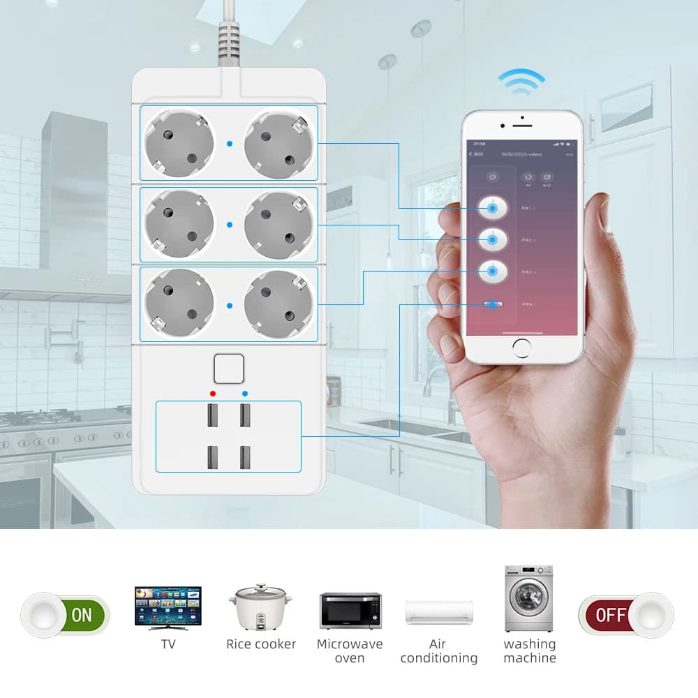 Smart Wifi Power Strip for Airbnb Smart Home & STR Tech Needs view 2