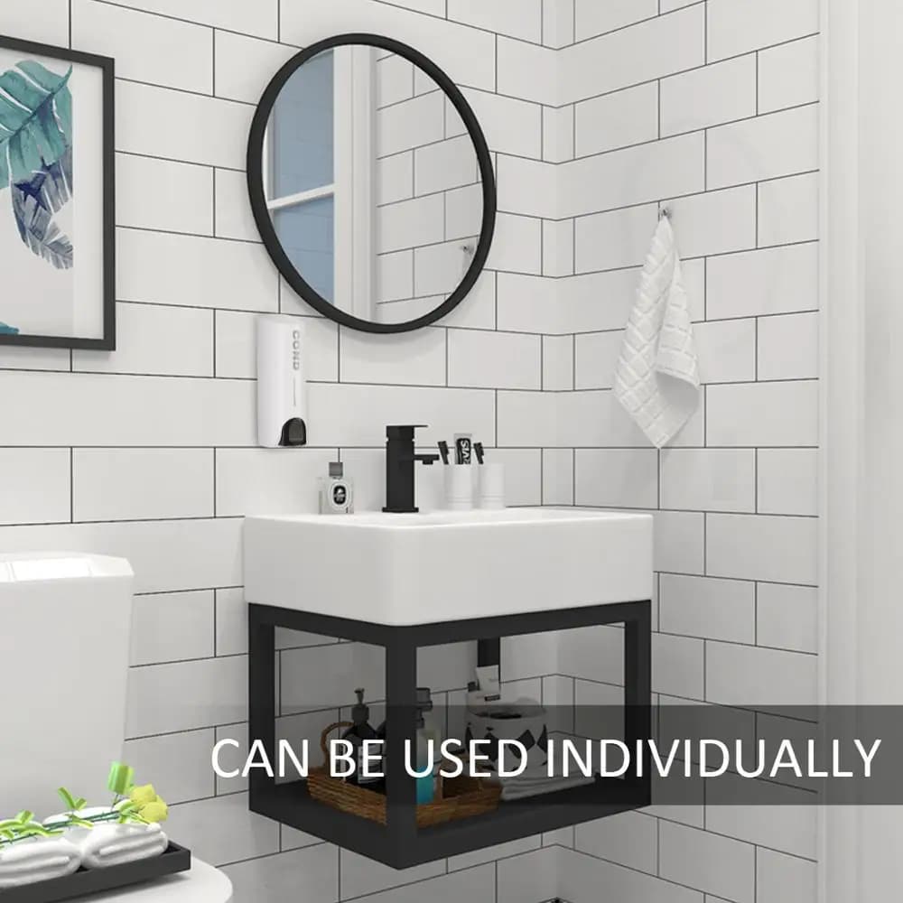Wall-Mount Soap Dispenser for Airbnb Bathroom | 350ml, 1-3 Chambers view 3