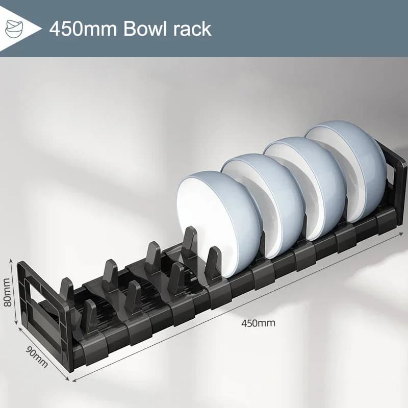 Adjustable Cabinet Dish Rack for Airbnb Storage | Kitchen Organizer view 8