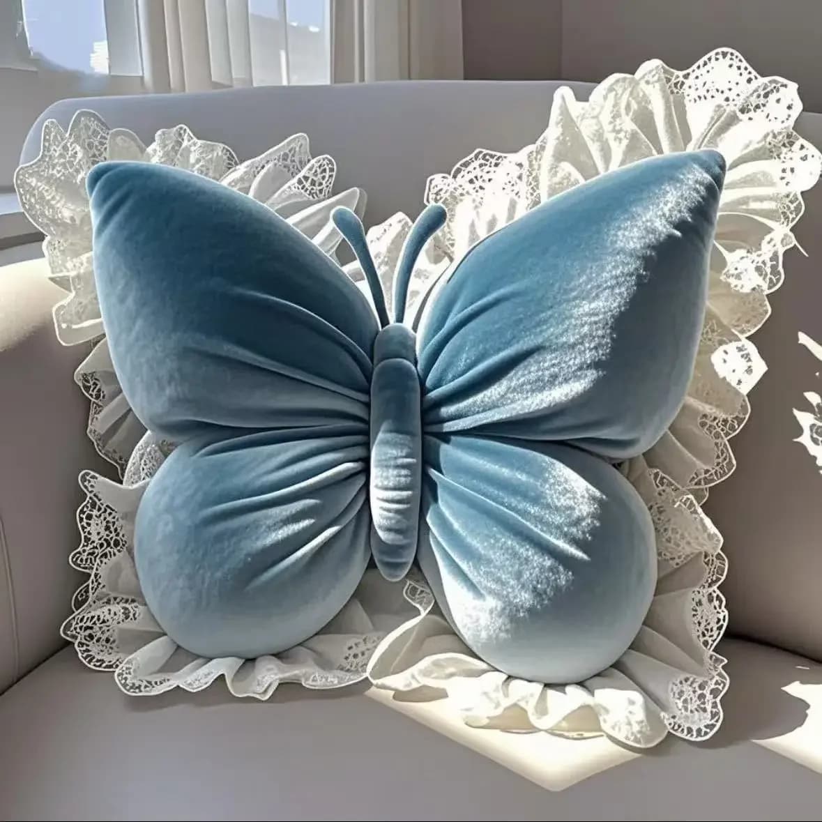 Princess Butterfly Pillow for Airbnb Bedroom | Cozy STR Decor view 4