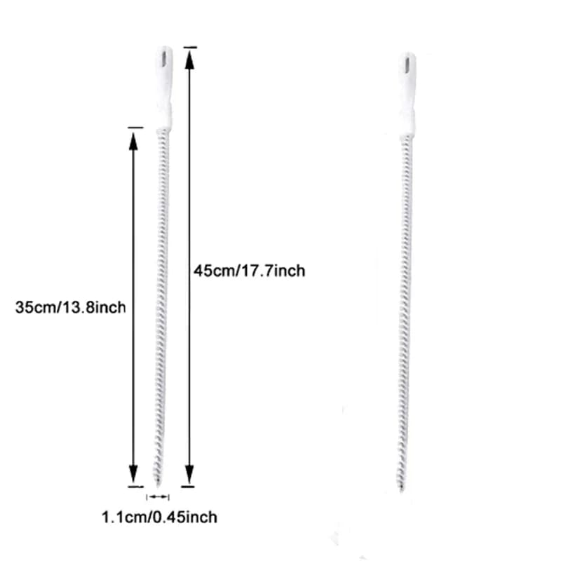 Flexible Drain Cleaning Brush for Airbnb Bathroom Maintenance view 8