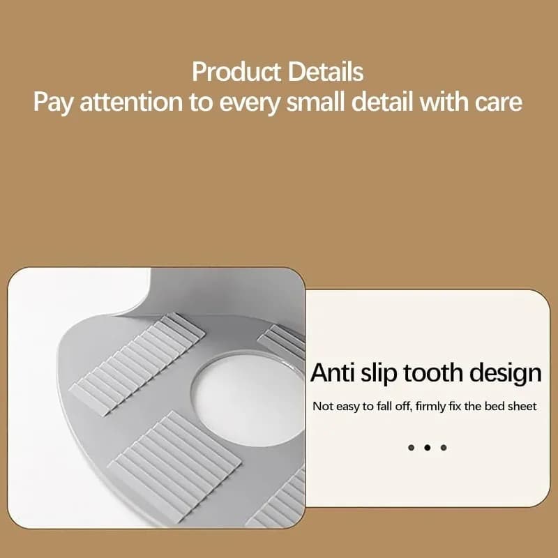 Heavy Duty Bed Sheet Clips for Airbnb Bedroom | 4 Pcs Grippers view 3