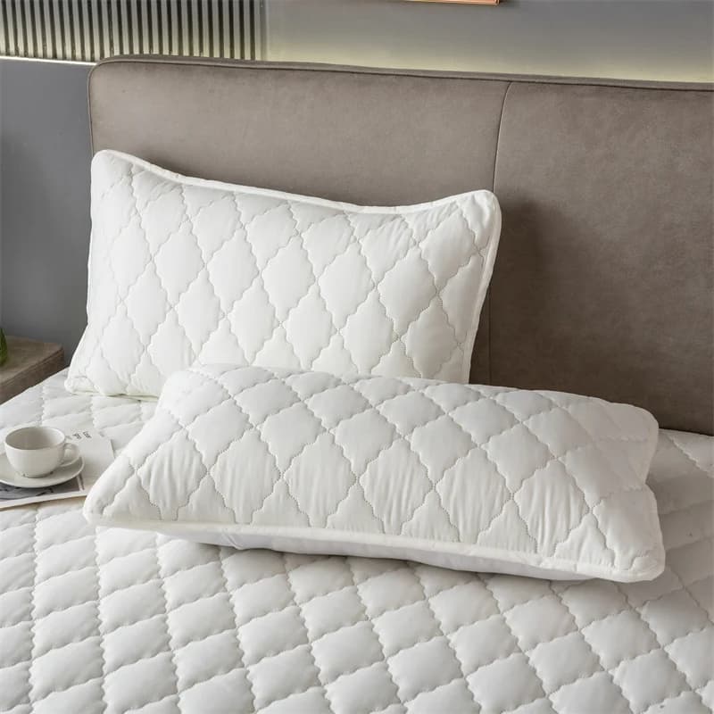 Waterproof Brushed Cotton Pillowcase for Airbnb Bedroom Comfort view 2