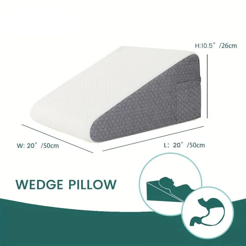 Wedge Pillow for Airbnb Bedroom Comfort | Acid Reflux Relief view 2