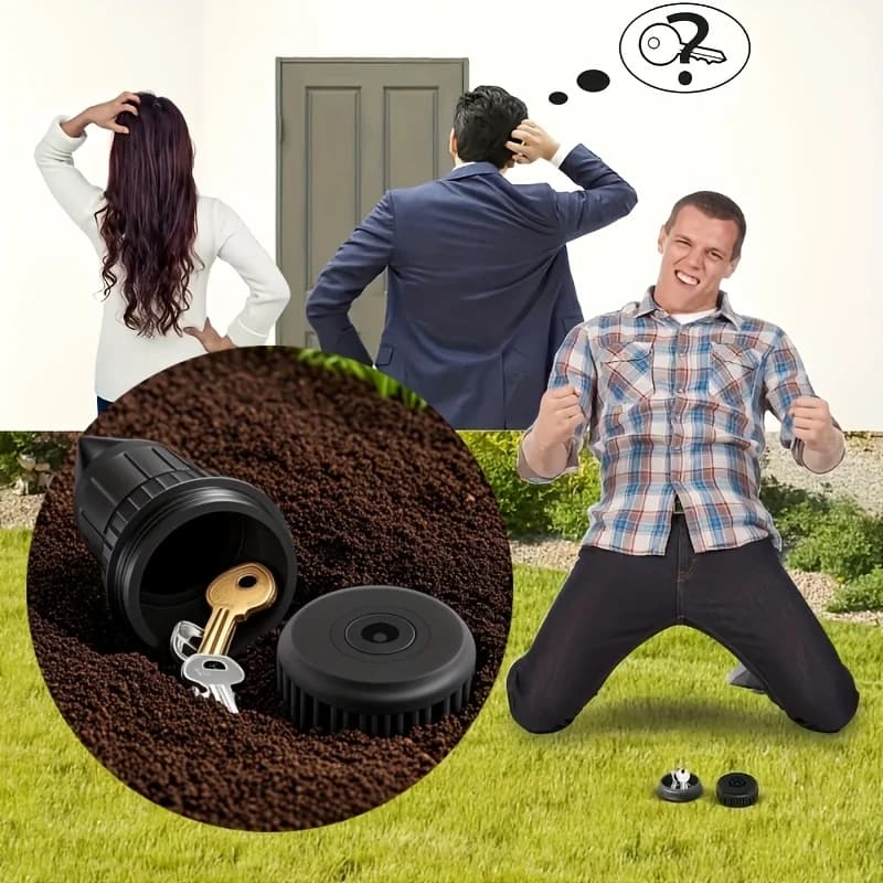 Magnetic Key Safe Box Fake Rock for Airbnb Safety view 2