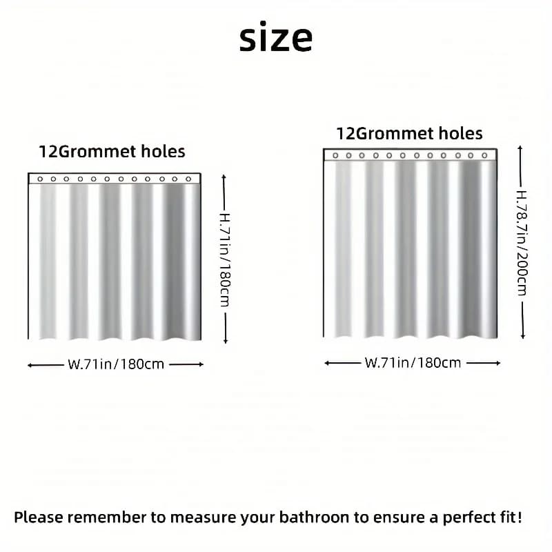 Transparent Shower Curtain for Airbnb Bathroom | Mildew-Resistant, Easy Clean view 5