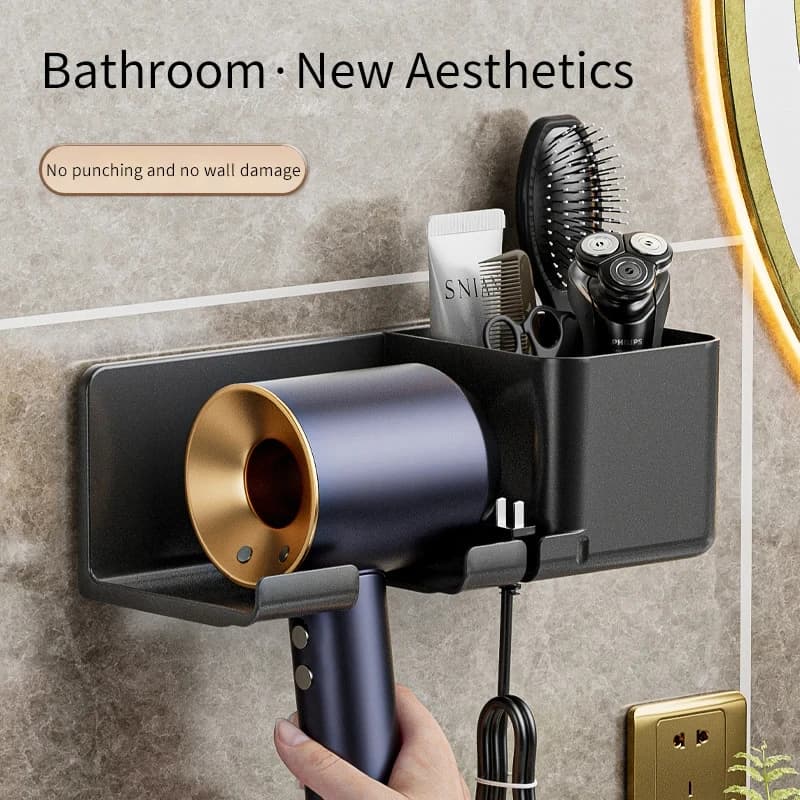 Hair Dryer Holder Shelf for Airbnb Bathroom Organization Needs view 2