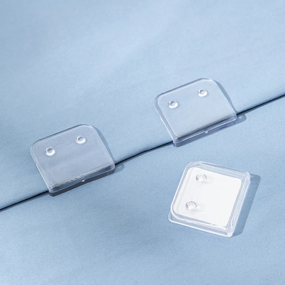 Non-Punching Shower Curtain Clamps for Airbnb Bathroom | 4PCS Set view 4