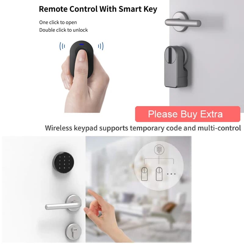 Smart Keypad Deadbolt Door Lock for Airbnb Self Check-In view 5