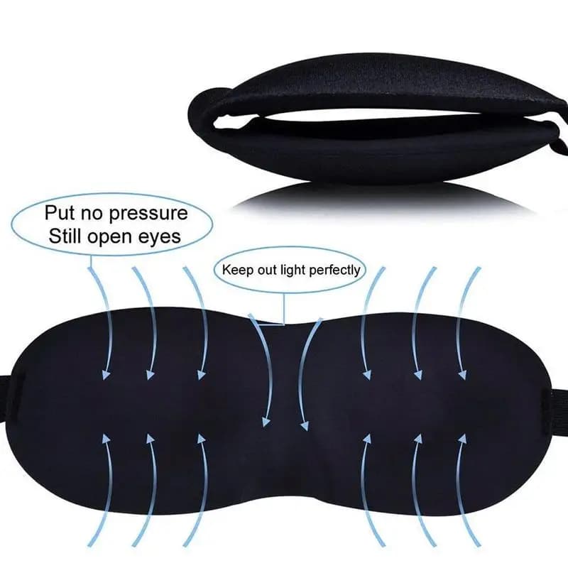 3D Sleeping Eye Mask for Airbnb Bedroom | Soft Blackout Blindfold view 4