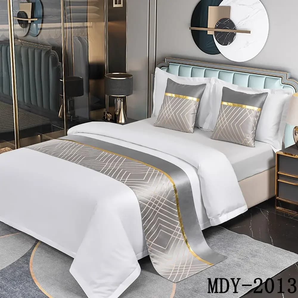 Luxury Embroidery Bed Runner for Airbnb Bedroom Decor | STR Hosts view 3