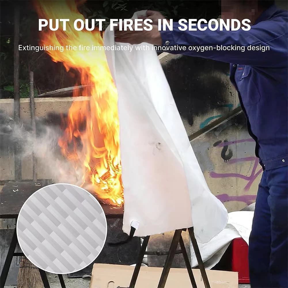 Compact Fire Blanket in Modern Pouch for Airbnb Hosts view 2