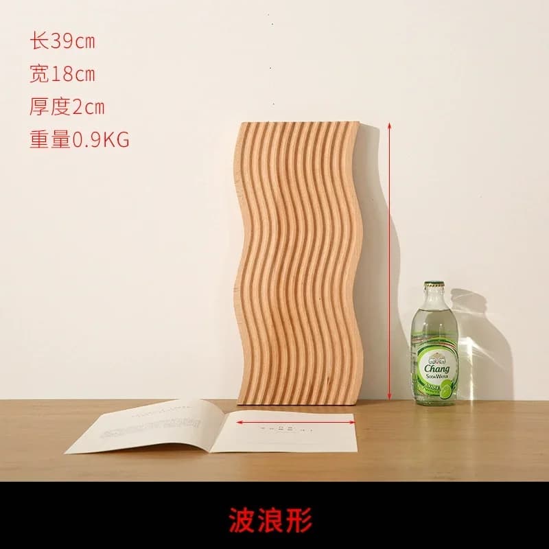 Nordic Beech Chopping Block for Airbnb Kitchen | Non-Slip Tray view 7