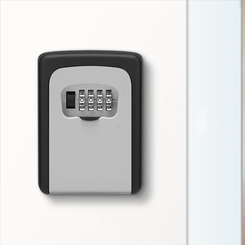 Wall-Mount Combination Key Lockbox for Airbnb Safety view 3