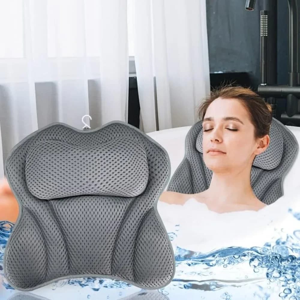 Bathtub Pillow for Airbnb Bathroom Comfort | Neck & Back Support view 7