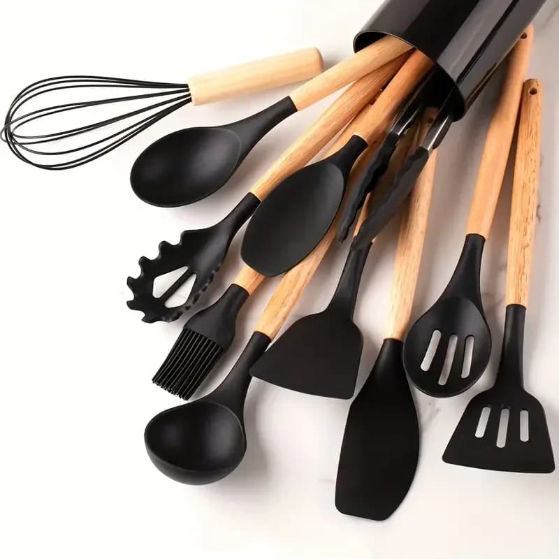 12pcs Silicone Kitchen Utensils Set for Airbnb Kitchen Essentials view 6