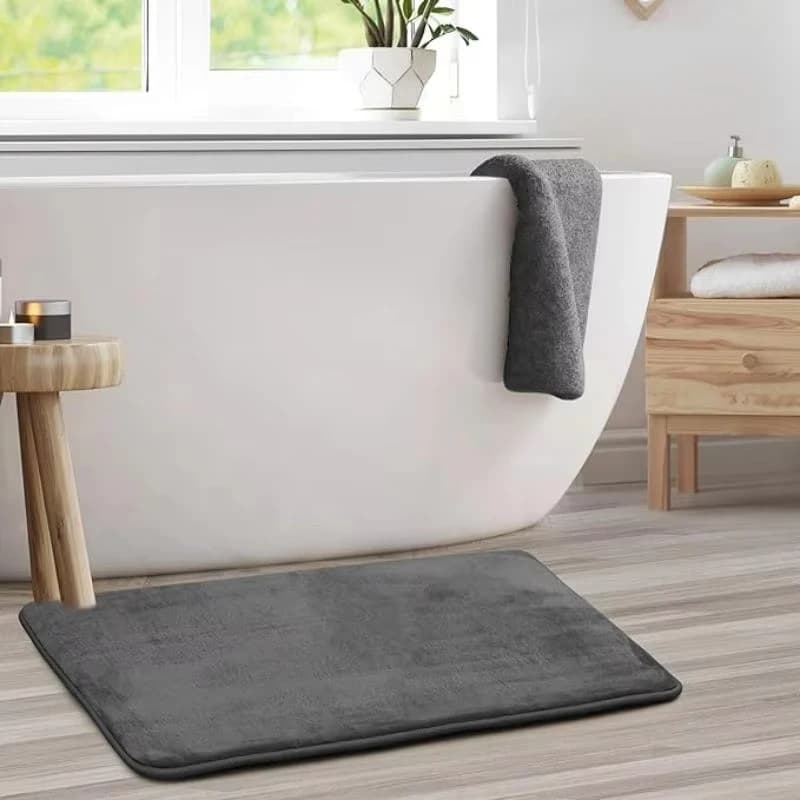 Super Absorbent Bath Mat for Airbnb Bathroom | Anti Slip STR Mat view 4