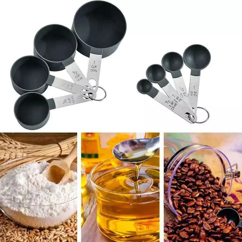 8PCS Measuring Cup & Spoon Set for Airbnb Kitchen Essentials view 3