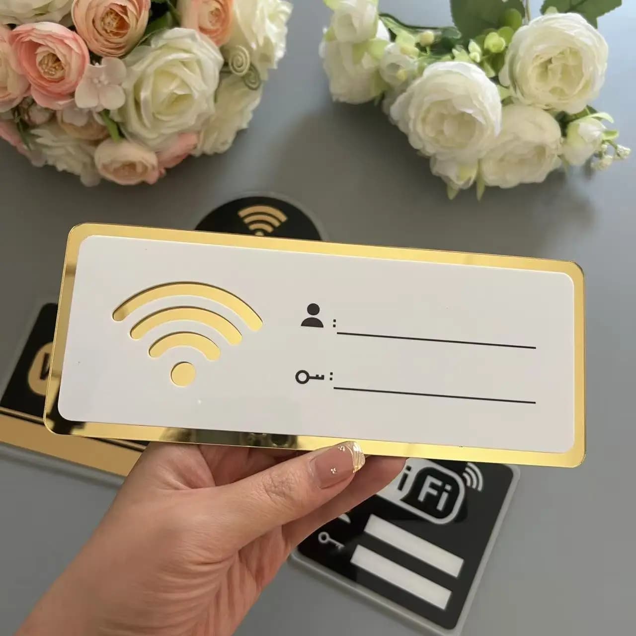 Welcome WiFi Password Sign for Airbnb Guest Arrival view 3