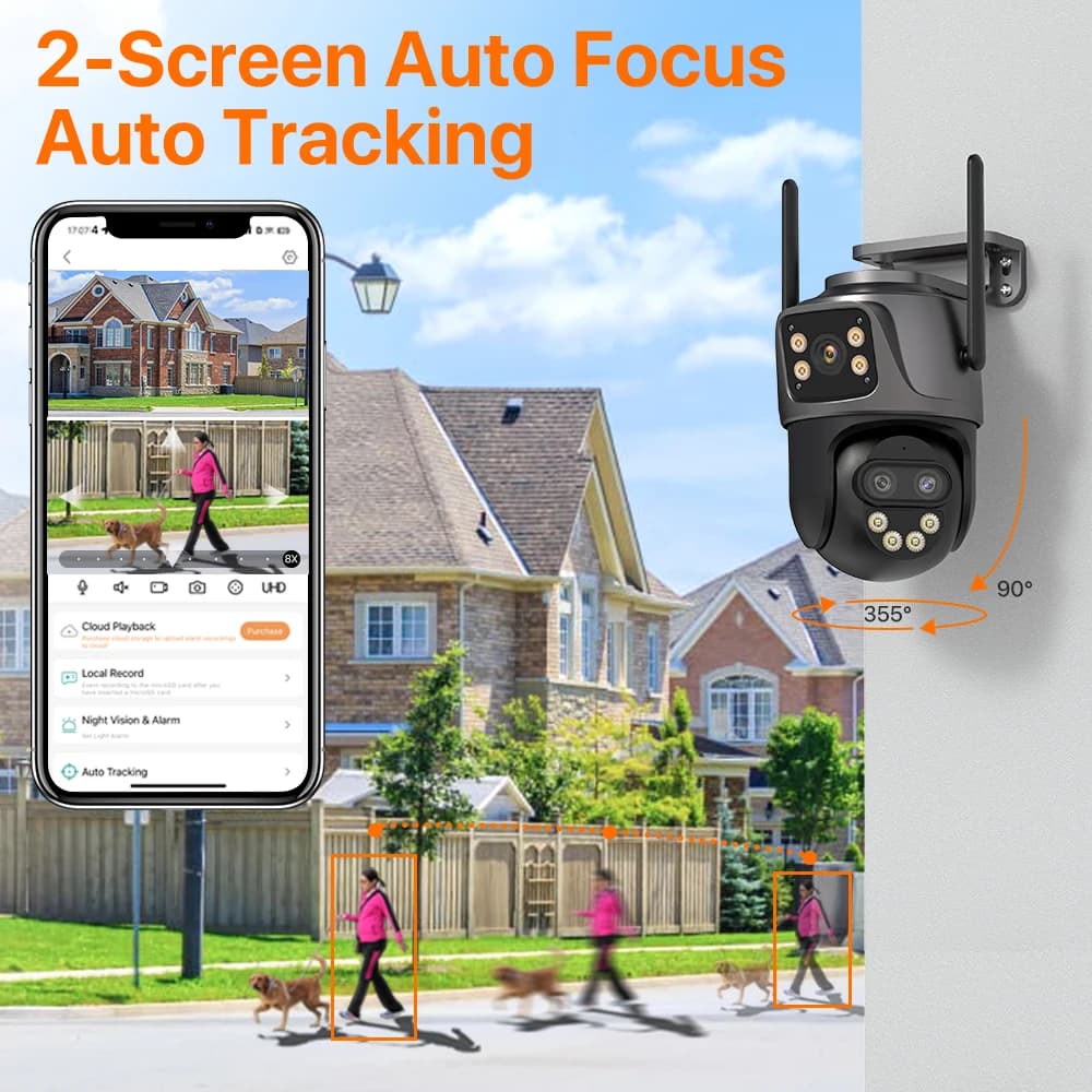 6K WiFi Outdoor Security Camera for Airbnb & Vacation Rentals view 3