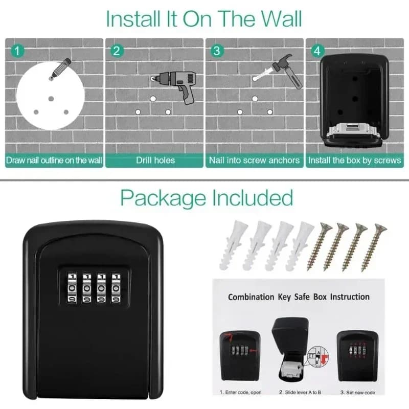 Weather-Resistant Key Lockbox for Airbnb Safety Compliance view 3