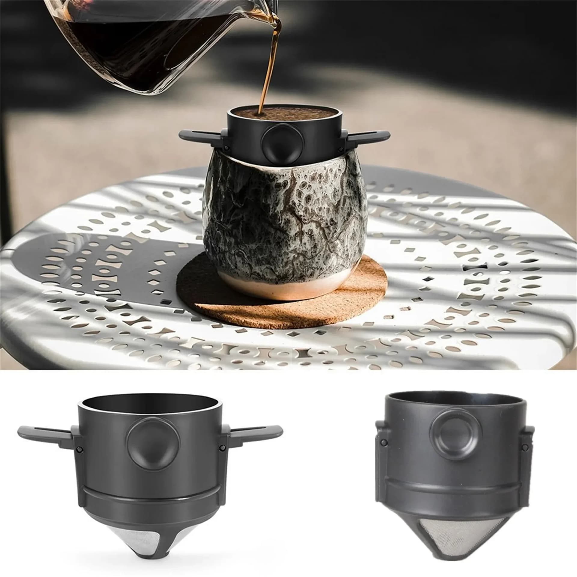 Portable Pour Over Coffee Maker for Airbnb Kitchen Essentials view 4