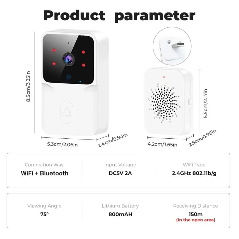 Smart Video Doorbell for Airbnb & Vacation Rental Self Check-In view 3