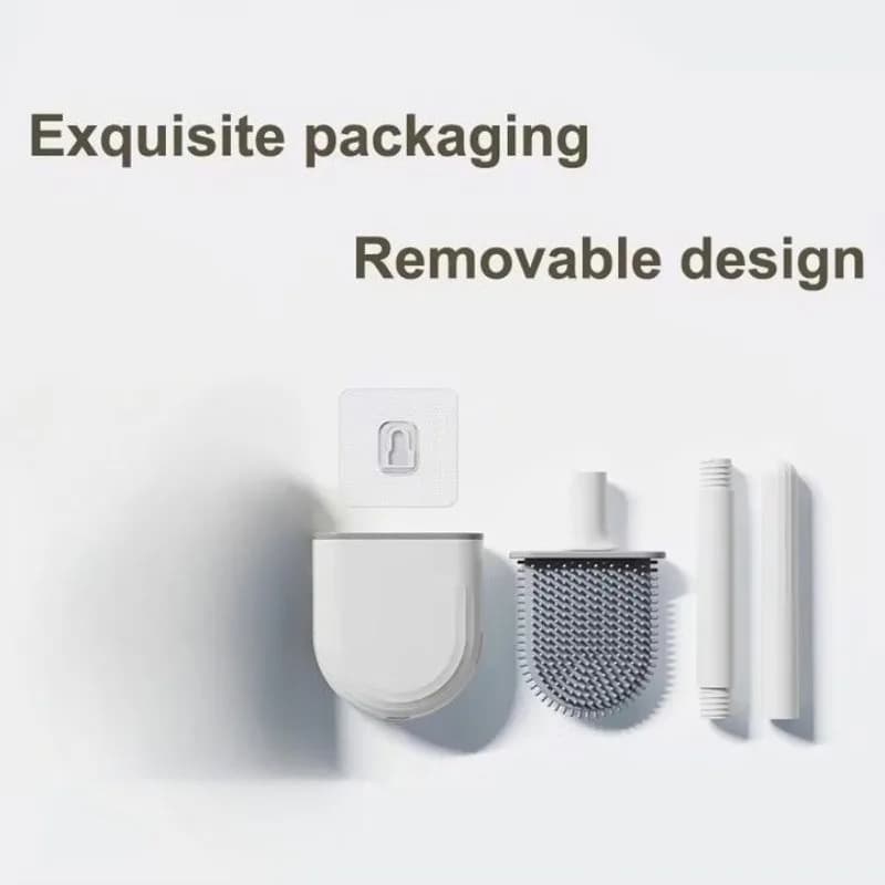 Wall Mounted Toilet Brush Set for Airbnb Bathroom Upgrades view 4