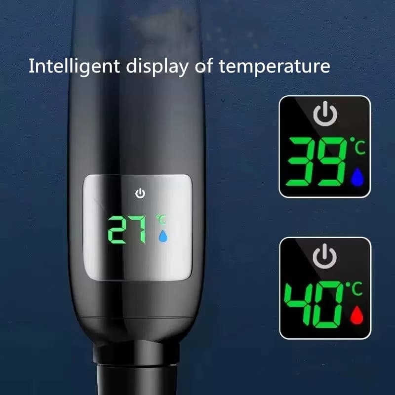 High Pressure Shower Head for Airbnb Bathroom | LED Temp Display view 3
