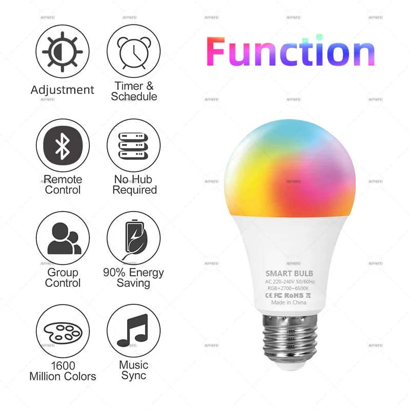 Smart Bluetooth LED Bulb for Airbnb & Vacation Rental Tech Upgrades view 2