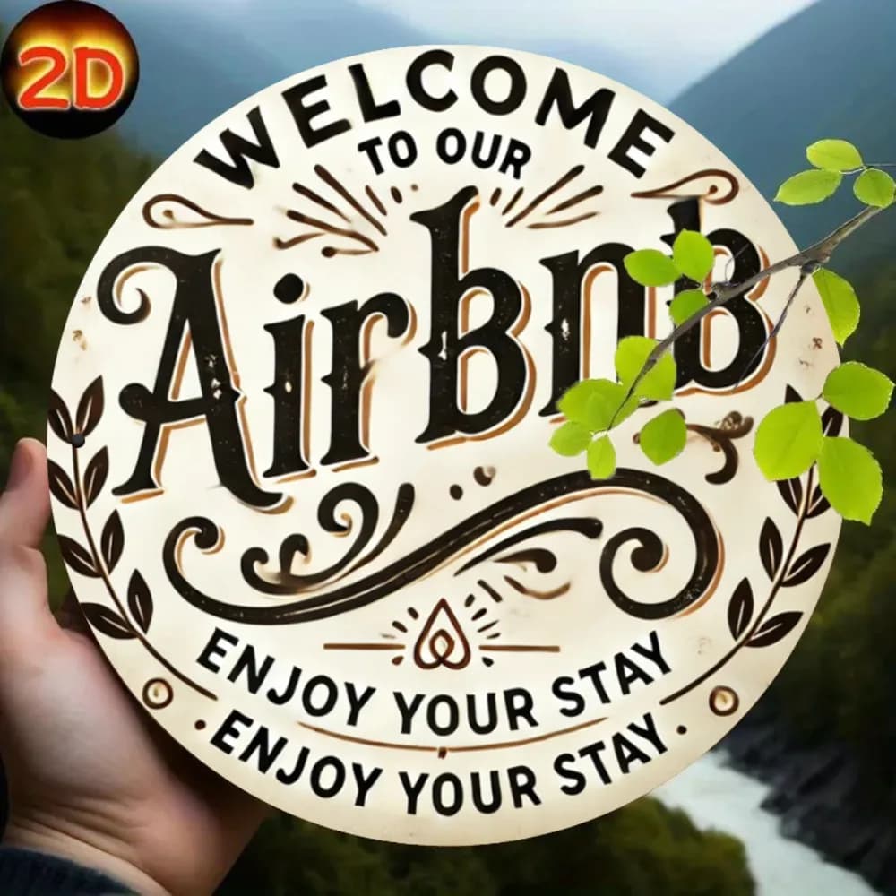 Custom Engraved Address Sign for Airbnb Welcome Areas view 4