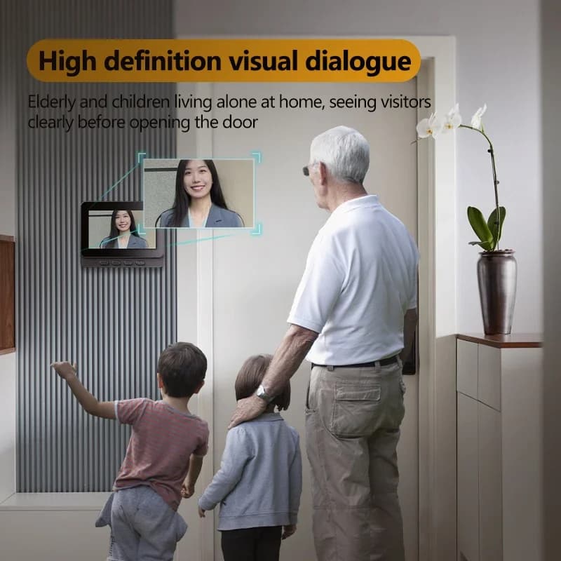 Wireless Video Doorbell for Airbnb Self Check-In | HD Night Vision view 3