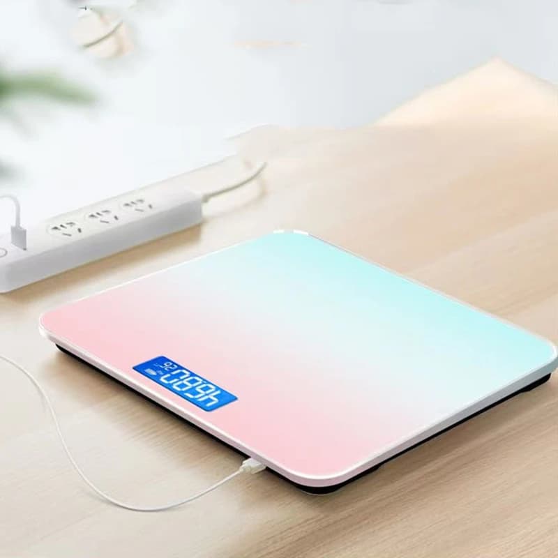 Gradient LED Electronic Scale for Airbnb Bathroom | Digital Display view 2