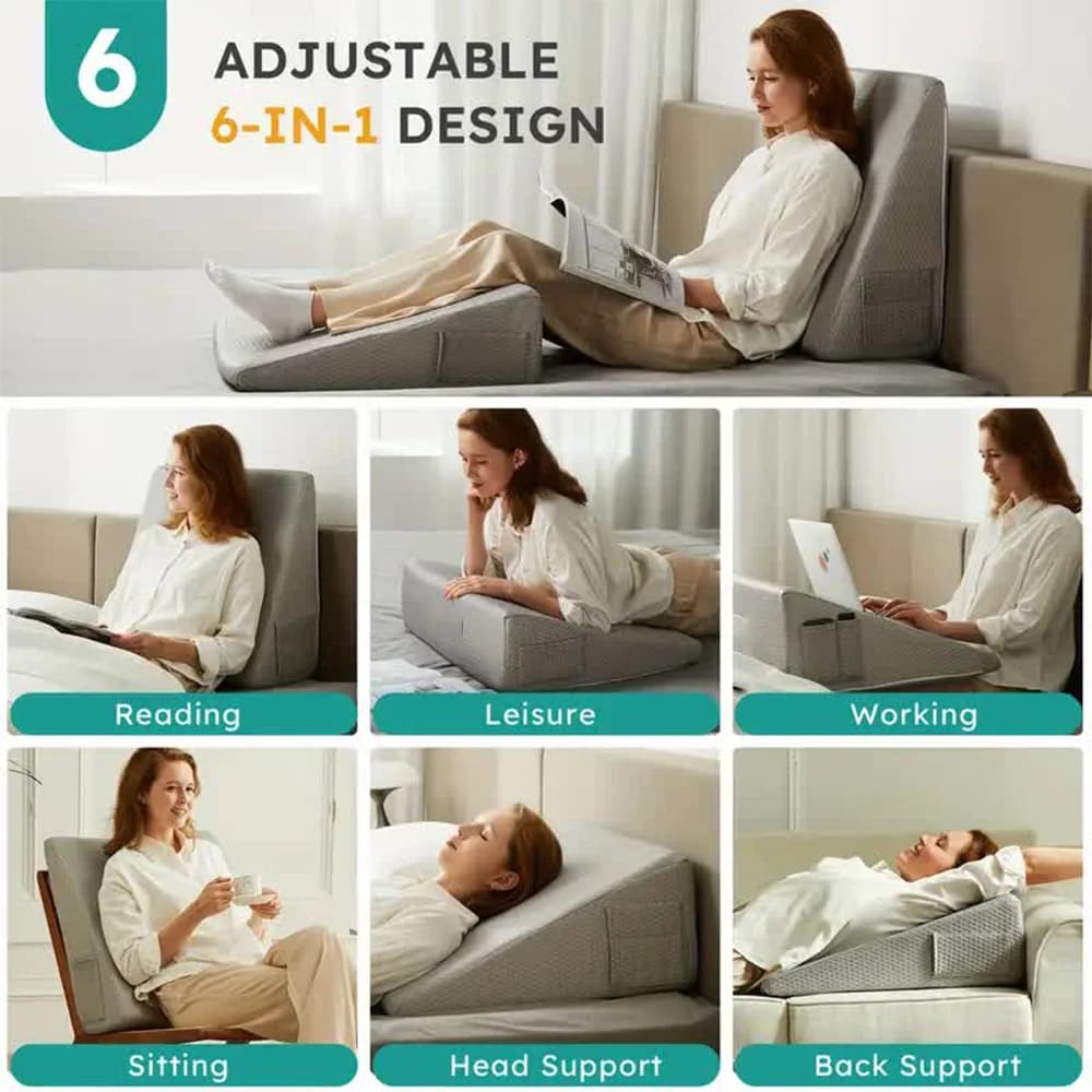 Wedge Pillow for Airbnb Bedroom Comfort | Acid Reflux Relief view 4