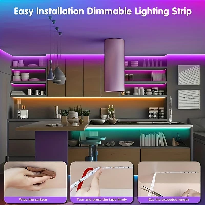 RGB LED Strip Lights for Airbnb Smart Home Tech Upgrades view 3