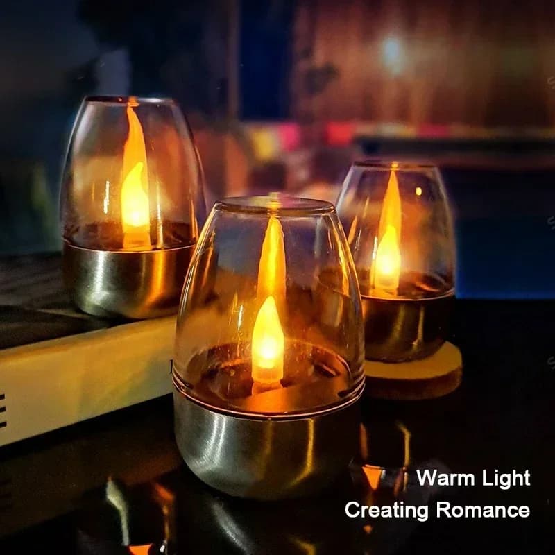 LED Solar Candles for Airbnb Bathroom Ambiance | Flameless Decor