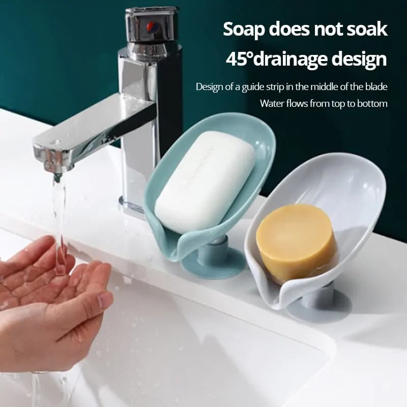 Leaf Shape Soap Holder Tray for Airbnb Kitchen or STR Rental view 4