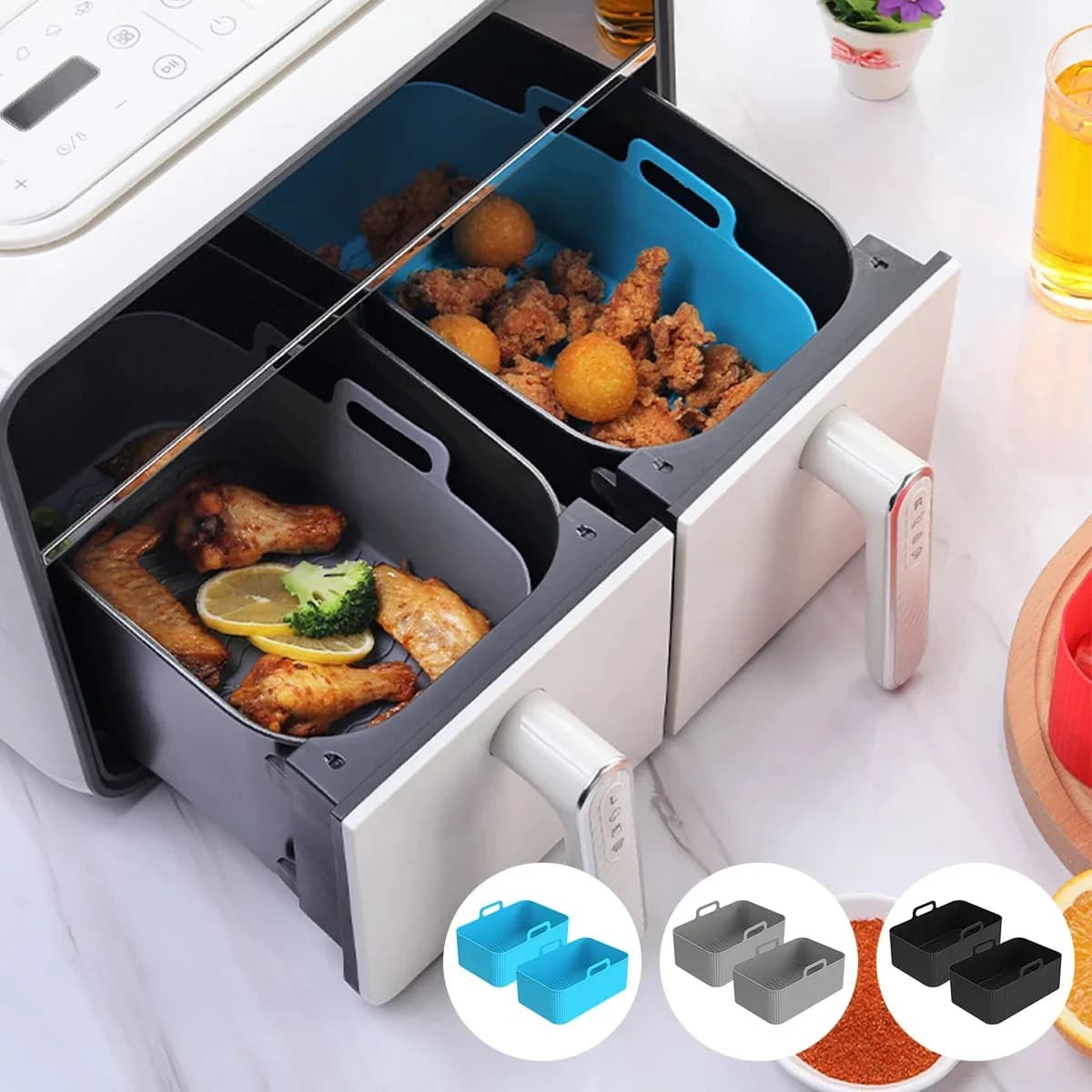 Air Fryer Silicone Liners for Airbnb Kitchen | Heat Resistant Set view 4