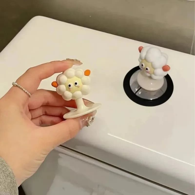 Cartoon Toilet Lid Handle for Airbnb Bathroom | Hygienic STR Accessory view 2