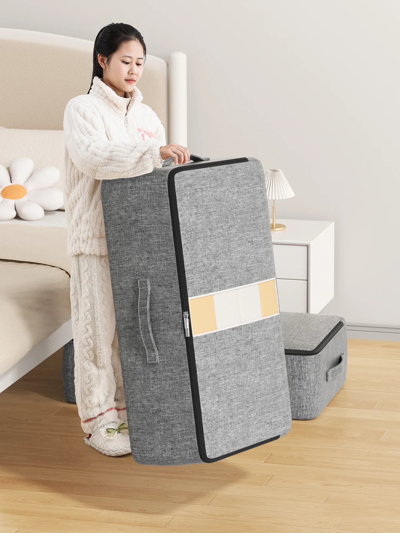 Extra-Large Underbed Storage Bag for Airbnb Bedroom Organization view 6