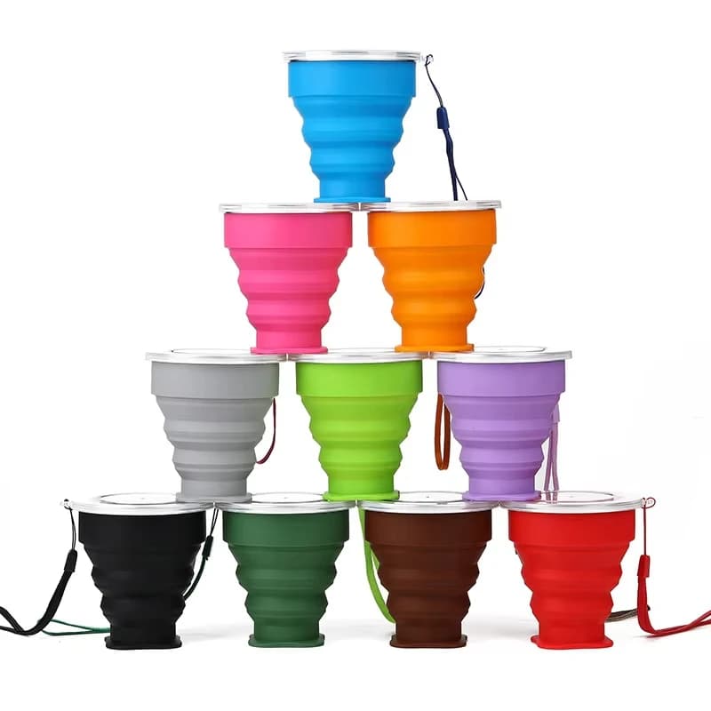 Collapsible Silicone Water Cup for Airbnb Kitchen | Heat Resistant Mug view 2