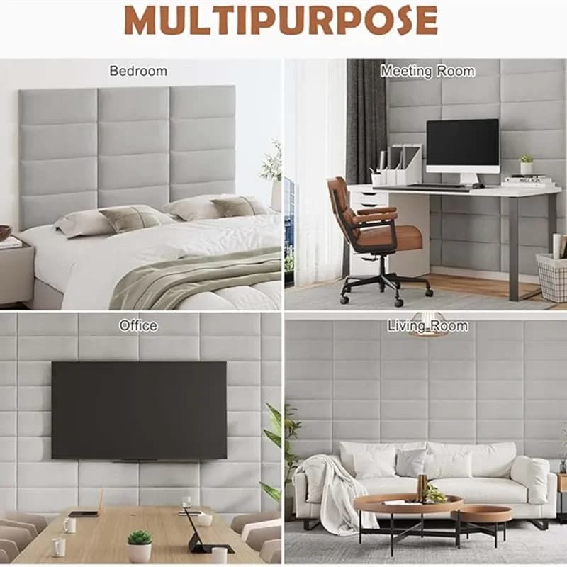 Minimalist Upholstered Wall-Mount Headboard Panel for Airbnb Bedrooms view 6