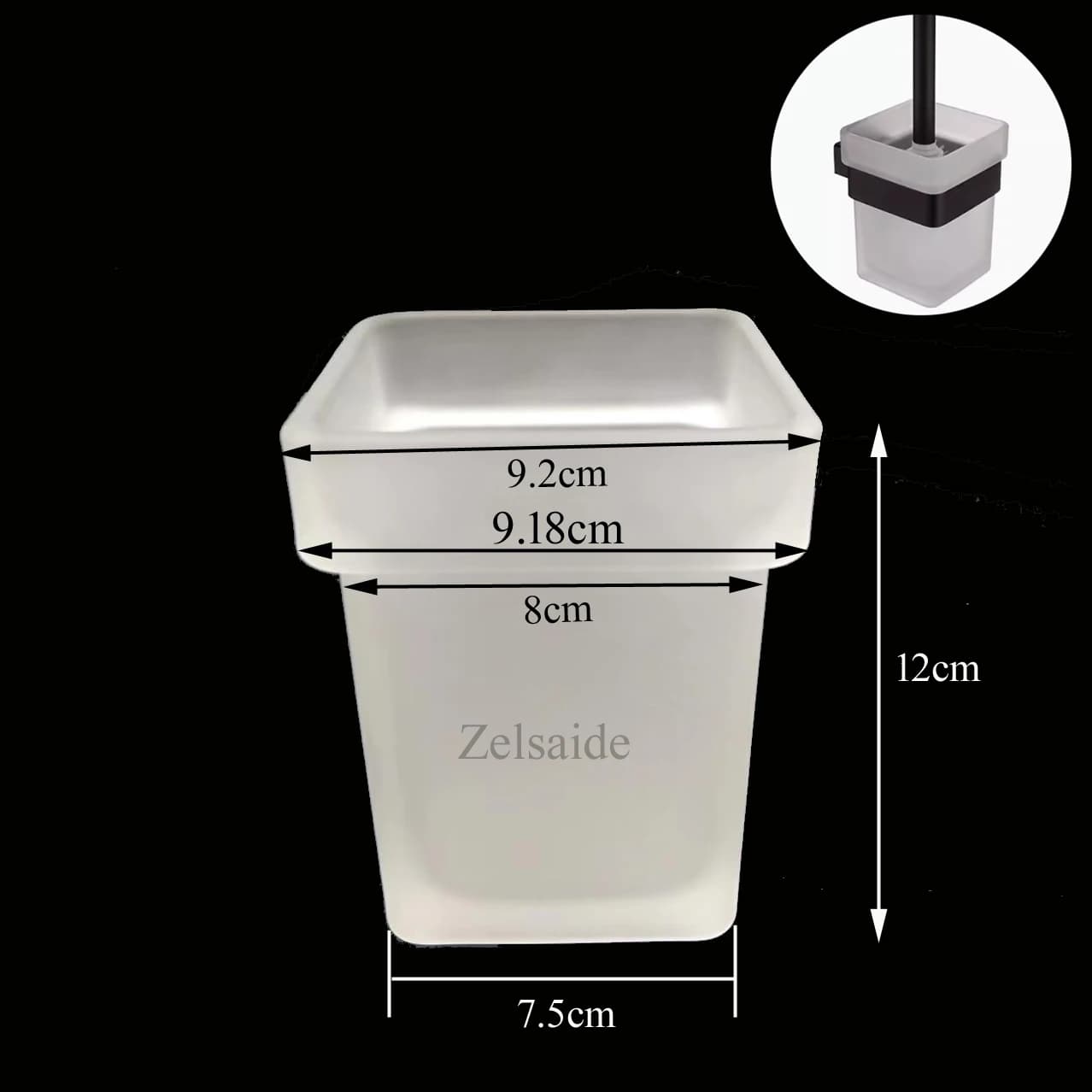 Frosted Glass Bathroom Accessories Set for Airbnb Bathrooms view 7